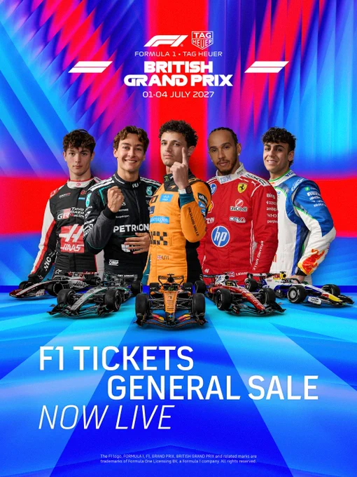 F1 tickets general sale now live!